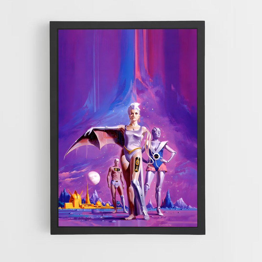 Poster Amour CosmiK – affiche Espace rétro (vue 2)